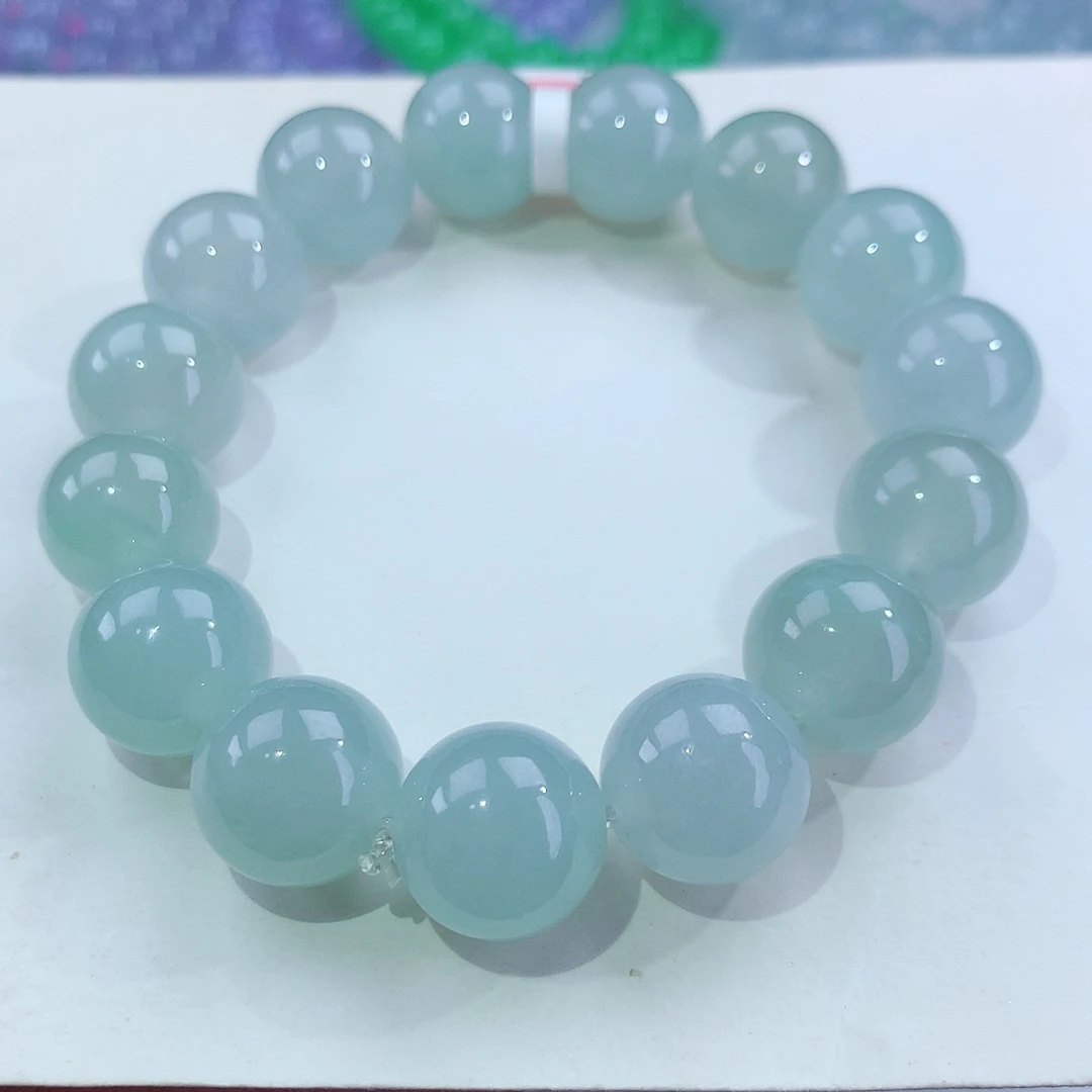 翡翠手链未镶嵌卡13.4mm