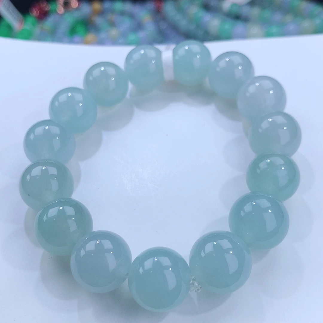 翡翠手链未镶嵌卡13.5mm