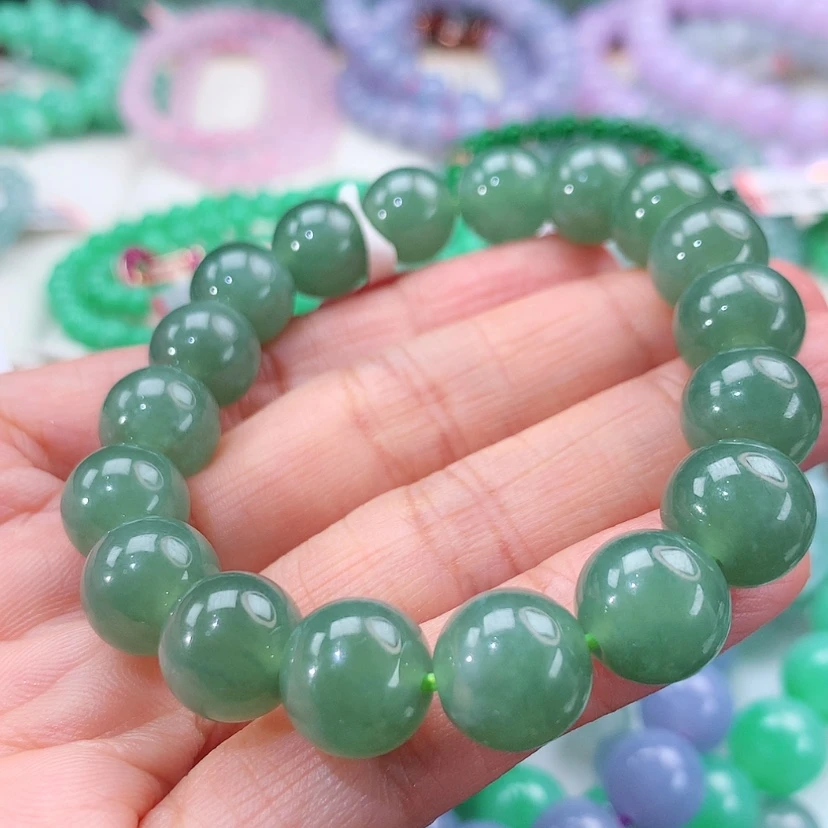 【闪购商品】翡翠手链未镶嵌家***奥11mm