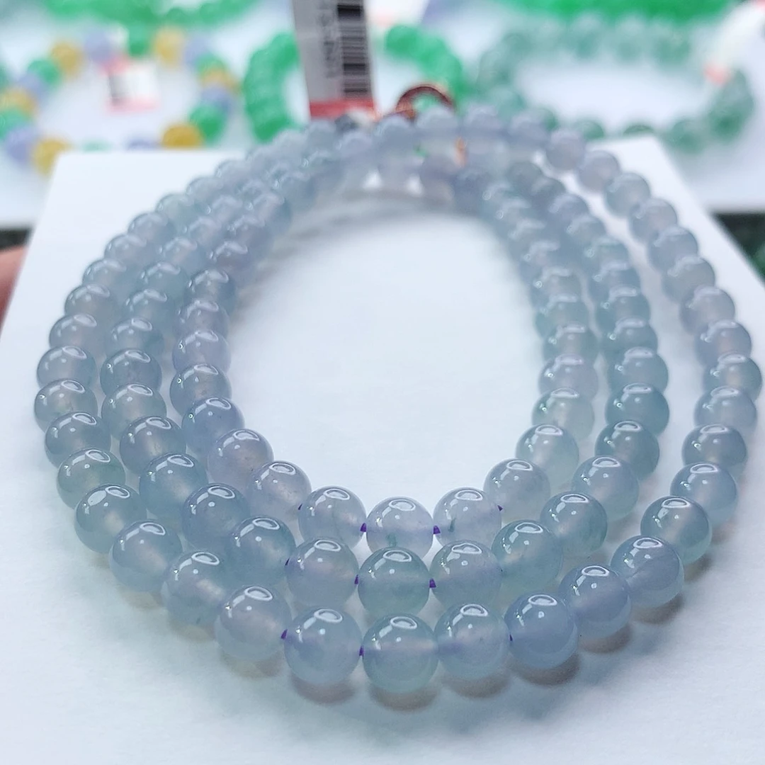 翡翠手链未镶嵌卡6mm