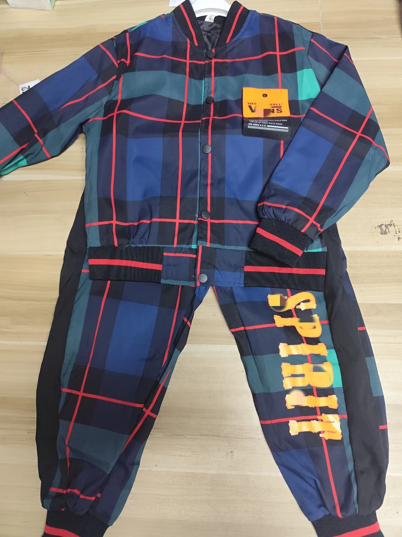 C5上格子潮牌秋款套装