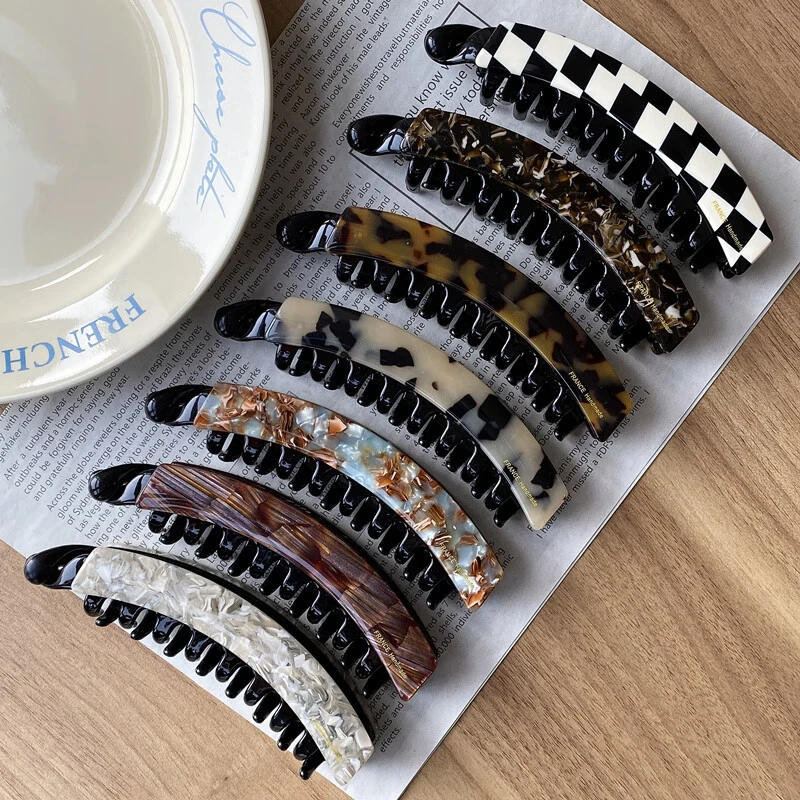 韩国FRANCE多发量大号扭扭夹香蕉夹竖夹后脑勺马尾夹法式优雅气质