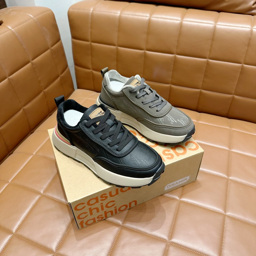 【老窦定制】2024冬季新款时尚百搭软底轻便运动休闲男鞋8809-1