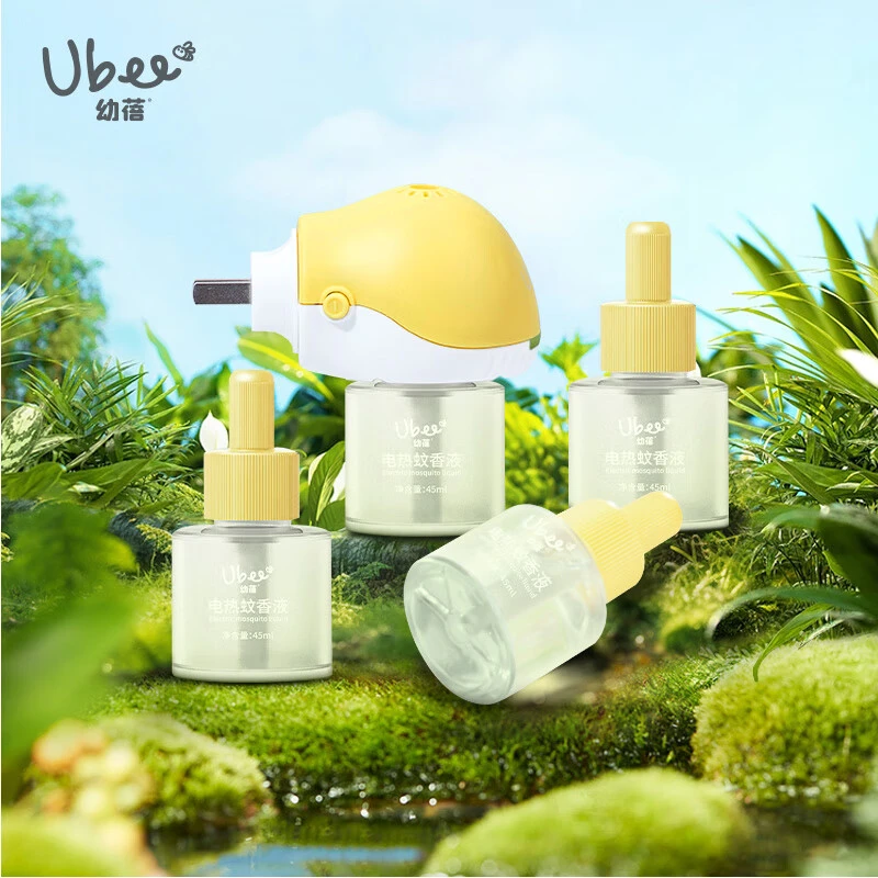 幼蓓（Ubee）电热蚊香液套装无味驱蚊液防蚊液可转插头【4液+1器】