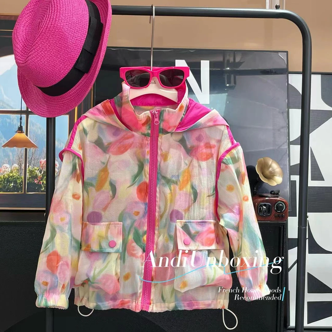 〖ANDI〗订制夏季中大童休闲连帽防晒薄款外套2373