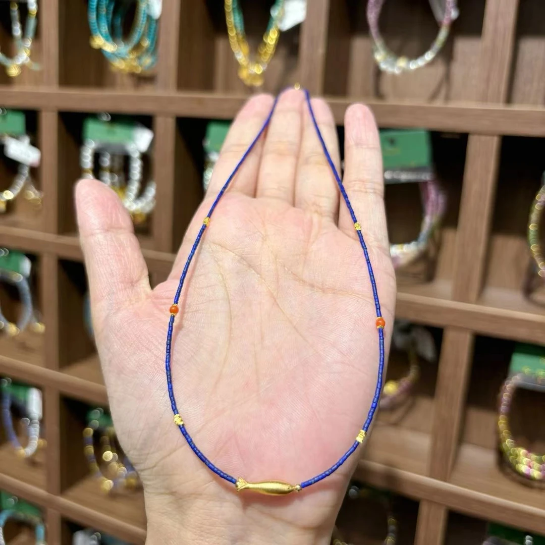 青金石如鱼得水项链s925银配091504