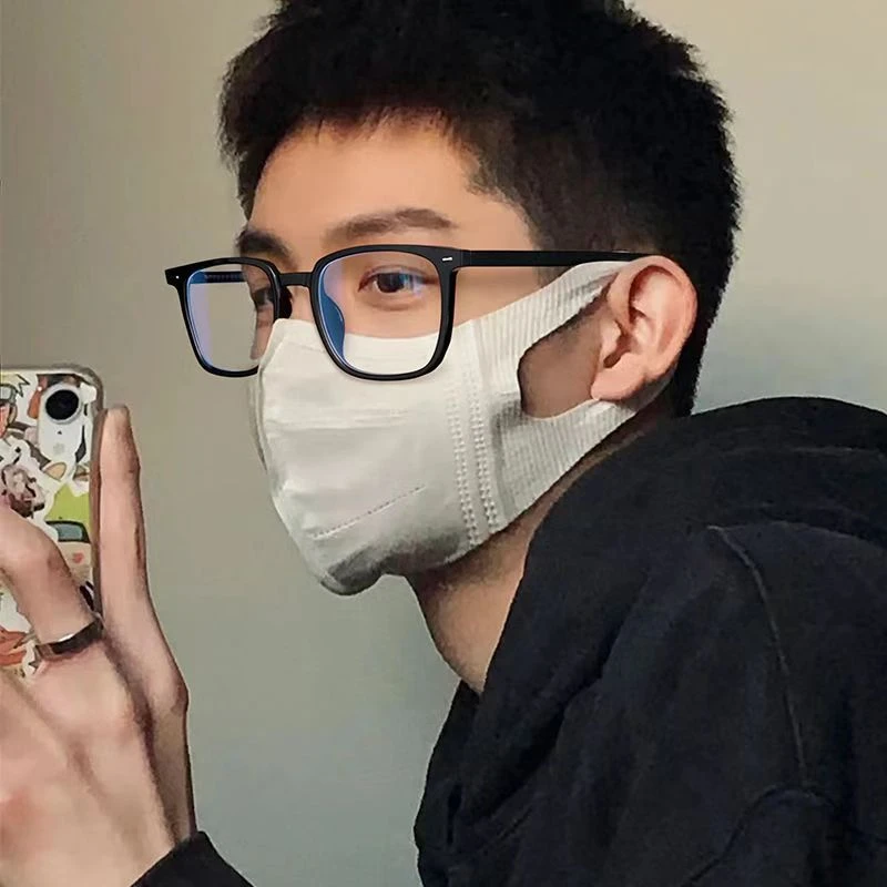 防蓝光抗辐射黑框眼镜男潮流平光护目变色大框素颜女近视眼镜框