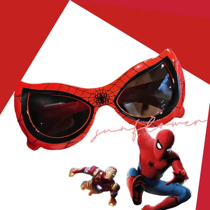 儿童墨镜个性时尚男童太阳镜蜘蛛侠墨镜防紫外线小孩墨镜卡通遮阳