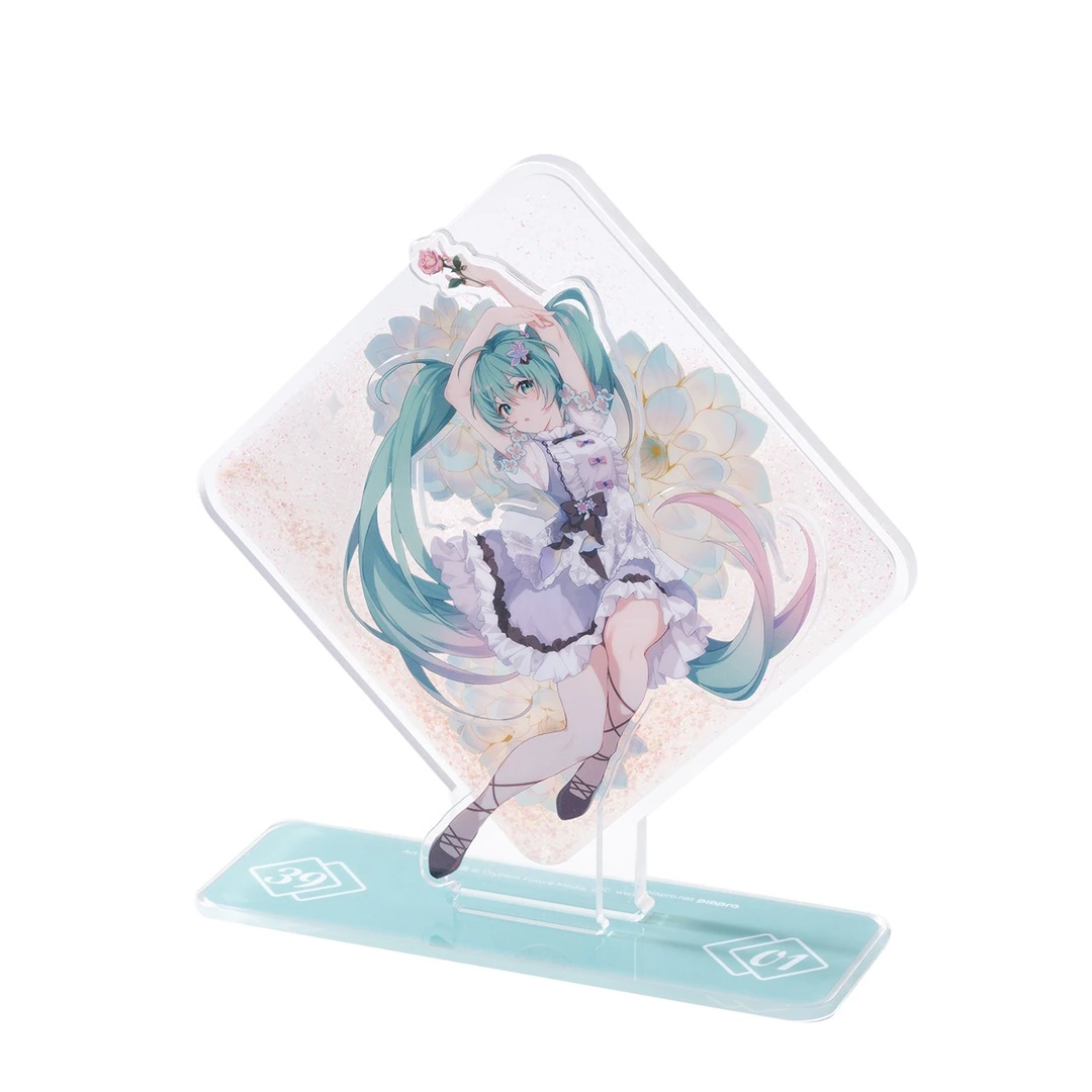 【手办模玩】VOCALOID 初音未来2023年39感谢纪 花之语流沙立牌