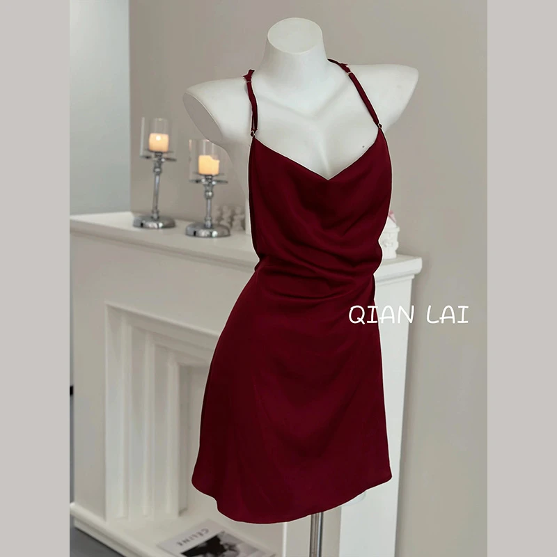 焦糖下午茶【80-130斤】显瘦性感睡裙蕾丝吊带爆款后妈裙套装QL1571