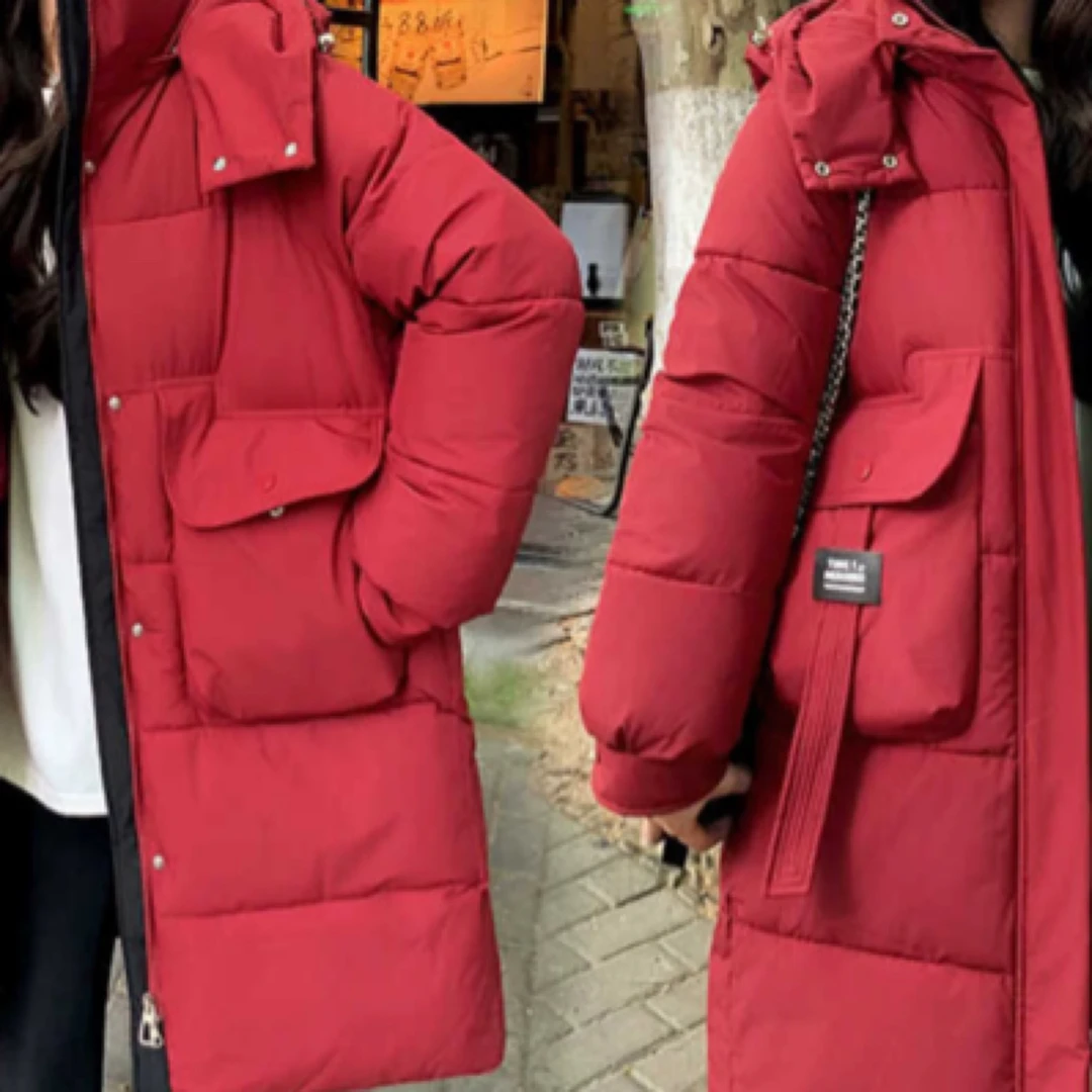 （塔苏）女中长款保暖棉服外套2024新款时尚可脱卸帽【蒙尔姿851】