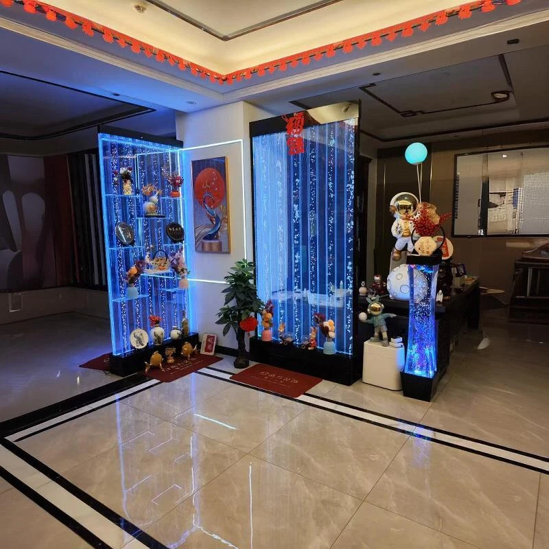 网红水幕隔断专业餐厅走廊酒鞋柜卫生间干湿分离半墙水幕屏风隔断