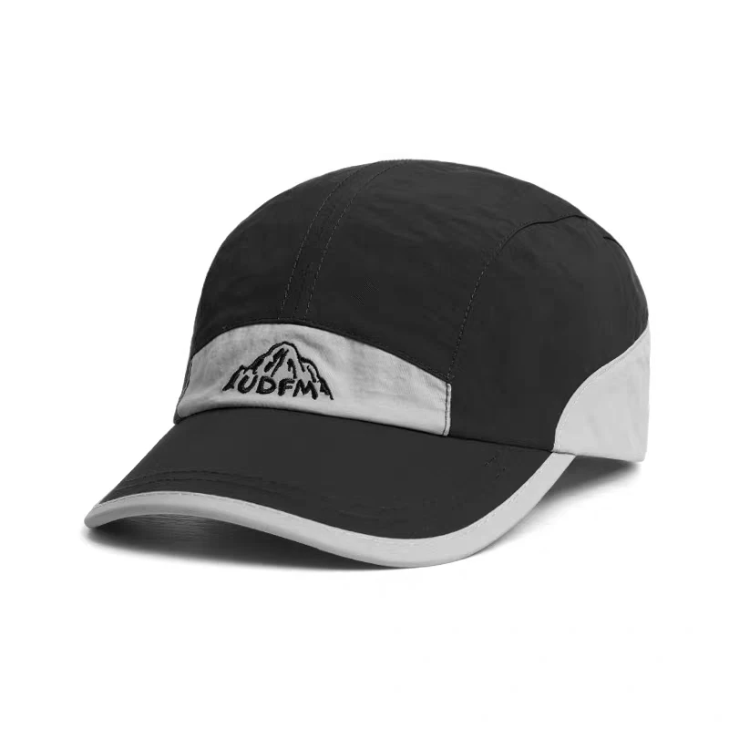 夏季速干防晒遮阳棒球帽子男山峰刺绣户外运动登山简约拼色鸭舌帽
