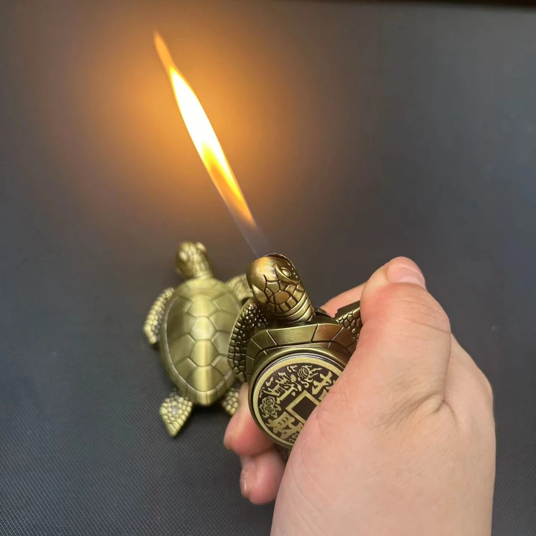 战壕小乌龟气体打火机豆一一兄弟机摆件创意礼