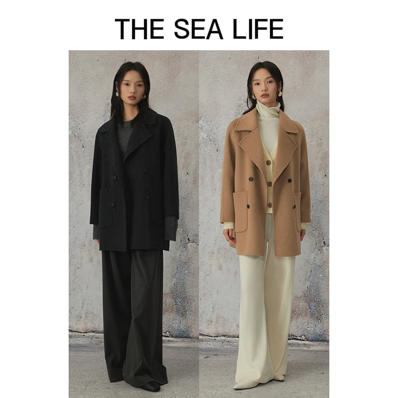 欧海一生短款呢子大衣女高级感多色2023新款外套thesealife13863
