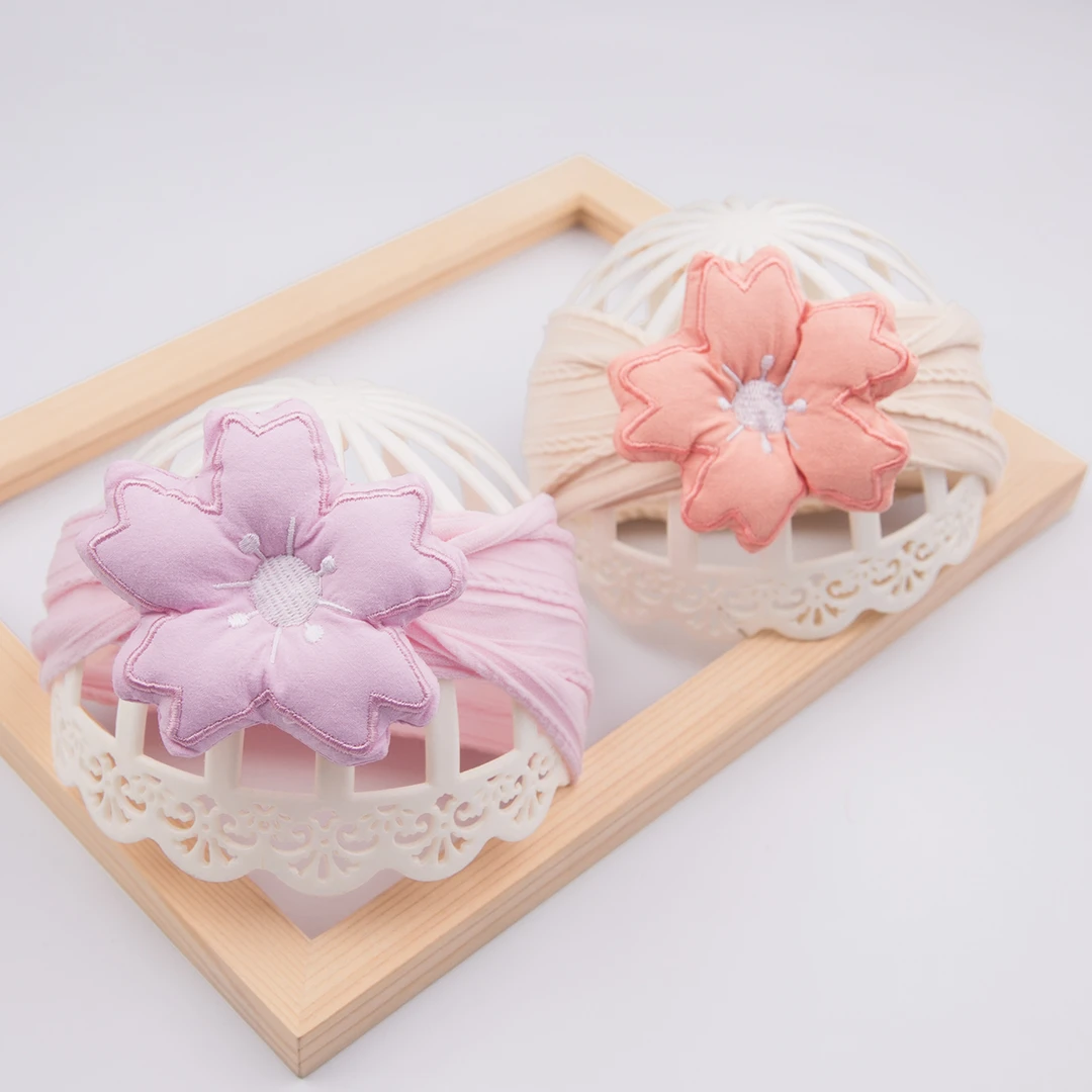 婴儿宽发带护囟门空顶帽头带花朵新生儿不伤发女宝宝囟门帽子头饰