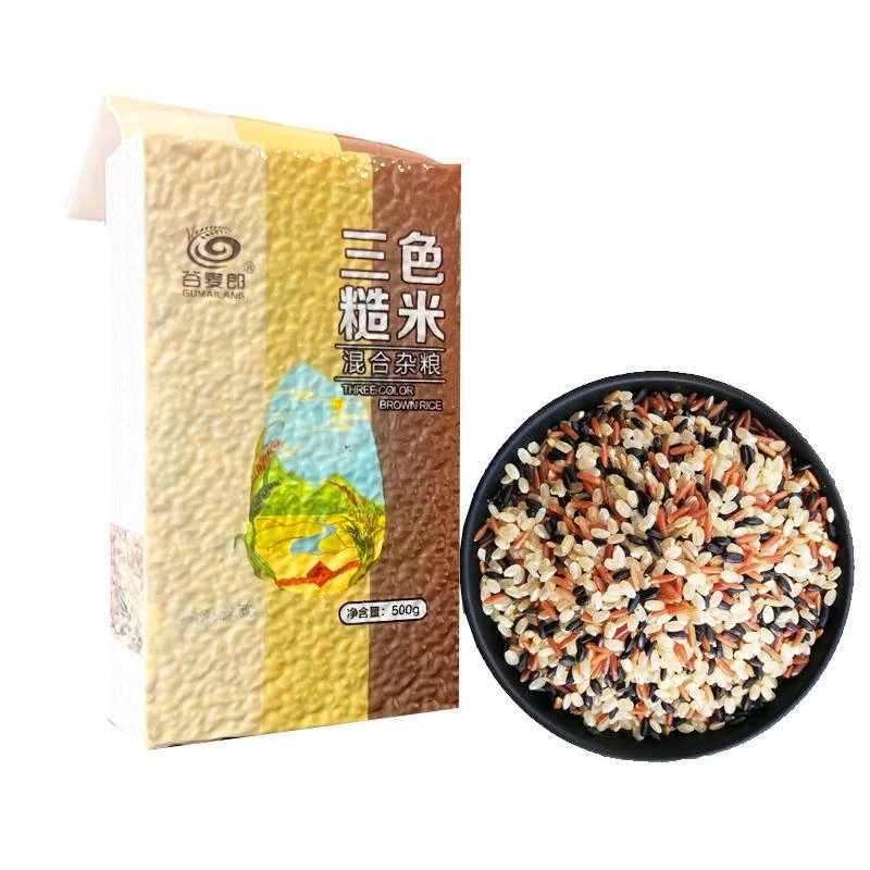 谷麦郎三色糙米饭五谷杂粮粗粮搭配优选颗粒饱满三色糙米