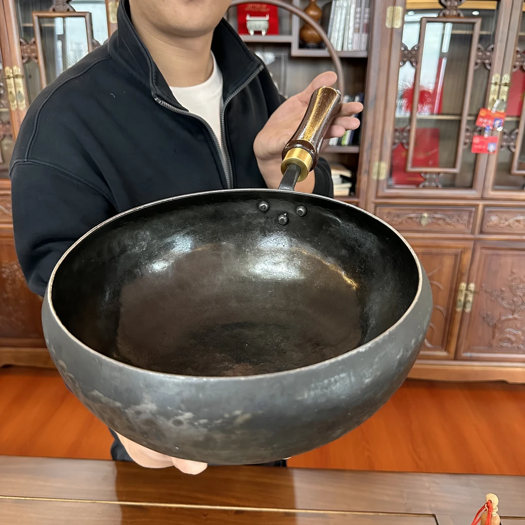 【G老大手工大肚锅】手工锻打大肚锅 零涂层 健康 纯铁锻打