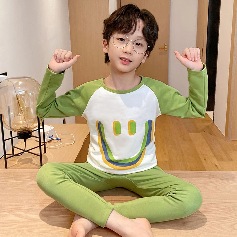 男童秋衣秋裤儿童卡通内衣套装纯棉春秋全棉打底大童男孩睡衣新款