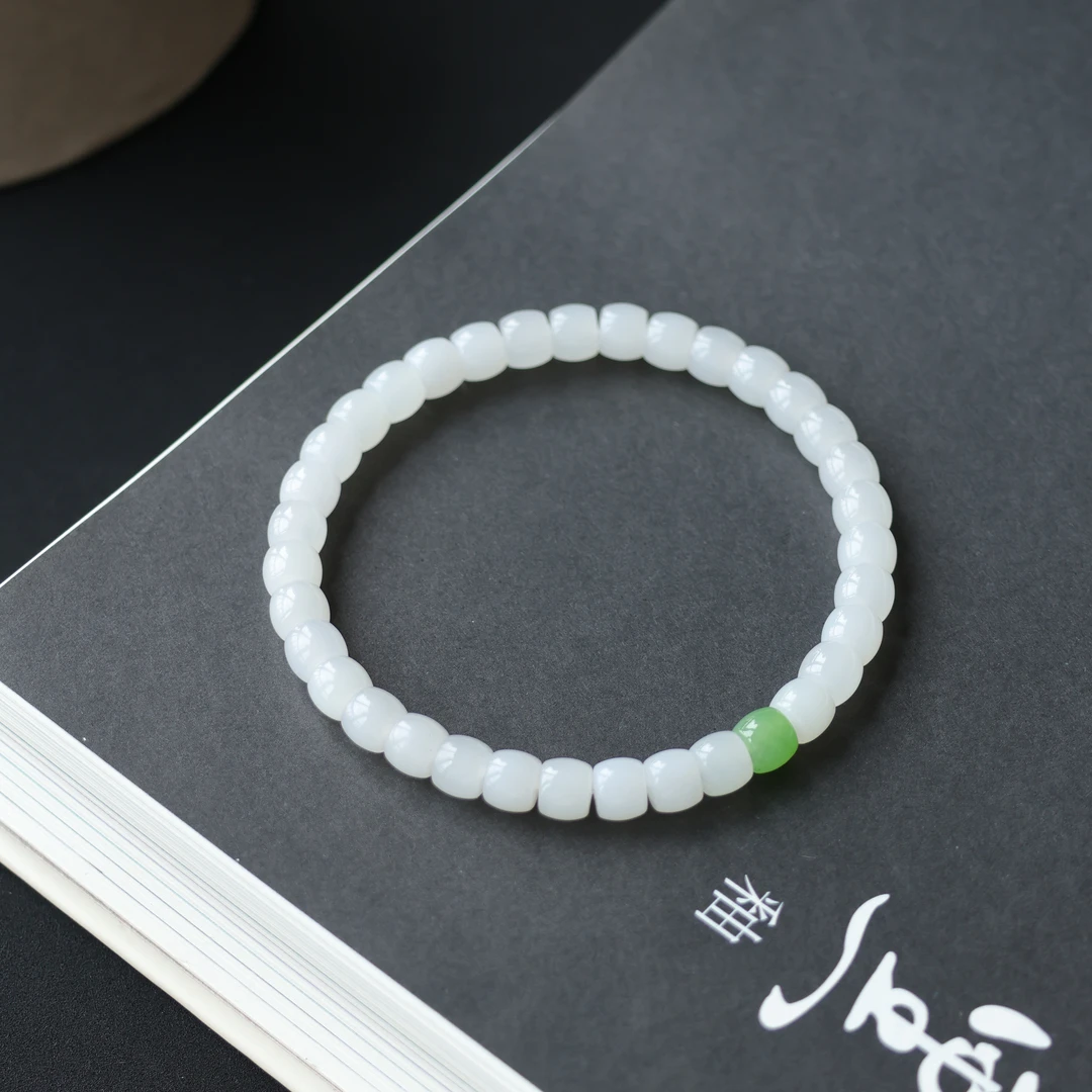 一团和气 | 严选精品和田玉特细白玉于田直切素手串