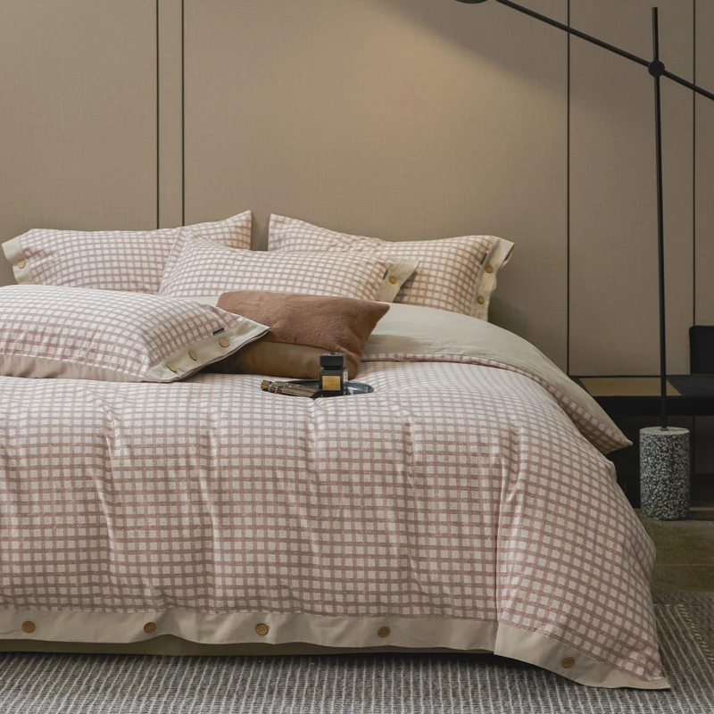 2024新款秋冬全棉加厚磨毛四件套 轻奢高档双面纯棉印花床品4件套