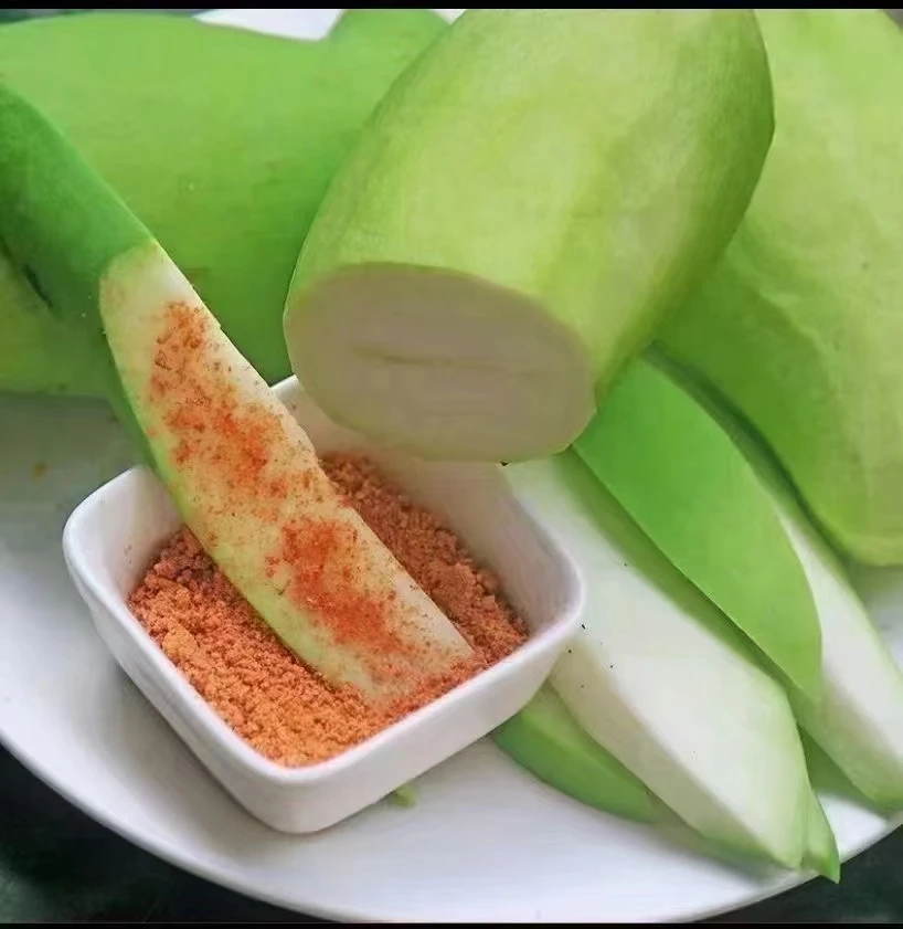 新鲜采摘酸脆可口可生吃的百色生芒果  送椒盐