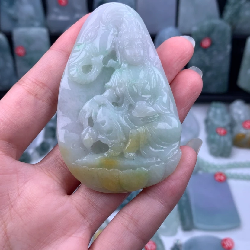 【闪购商品】翡翠颈饰未镶嵌花****⑨