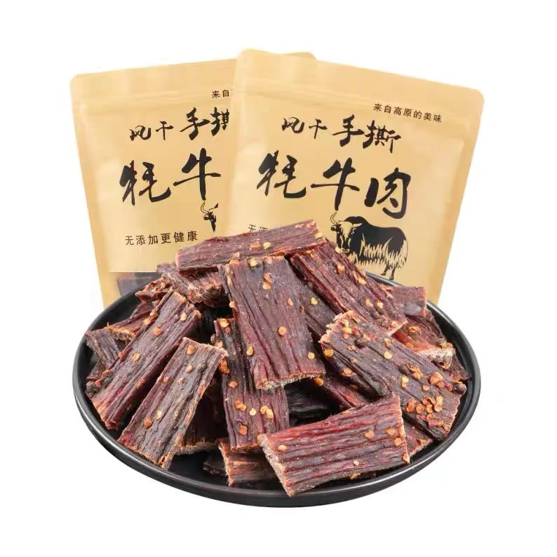 正宗内蒙风干手撕牦牛肉干麻辣五香超干四川牛肉干小吃送奶片零食