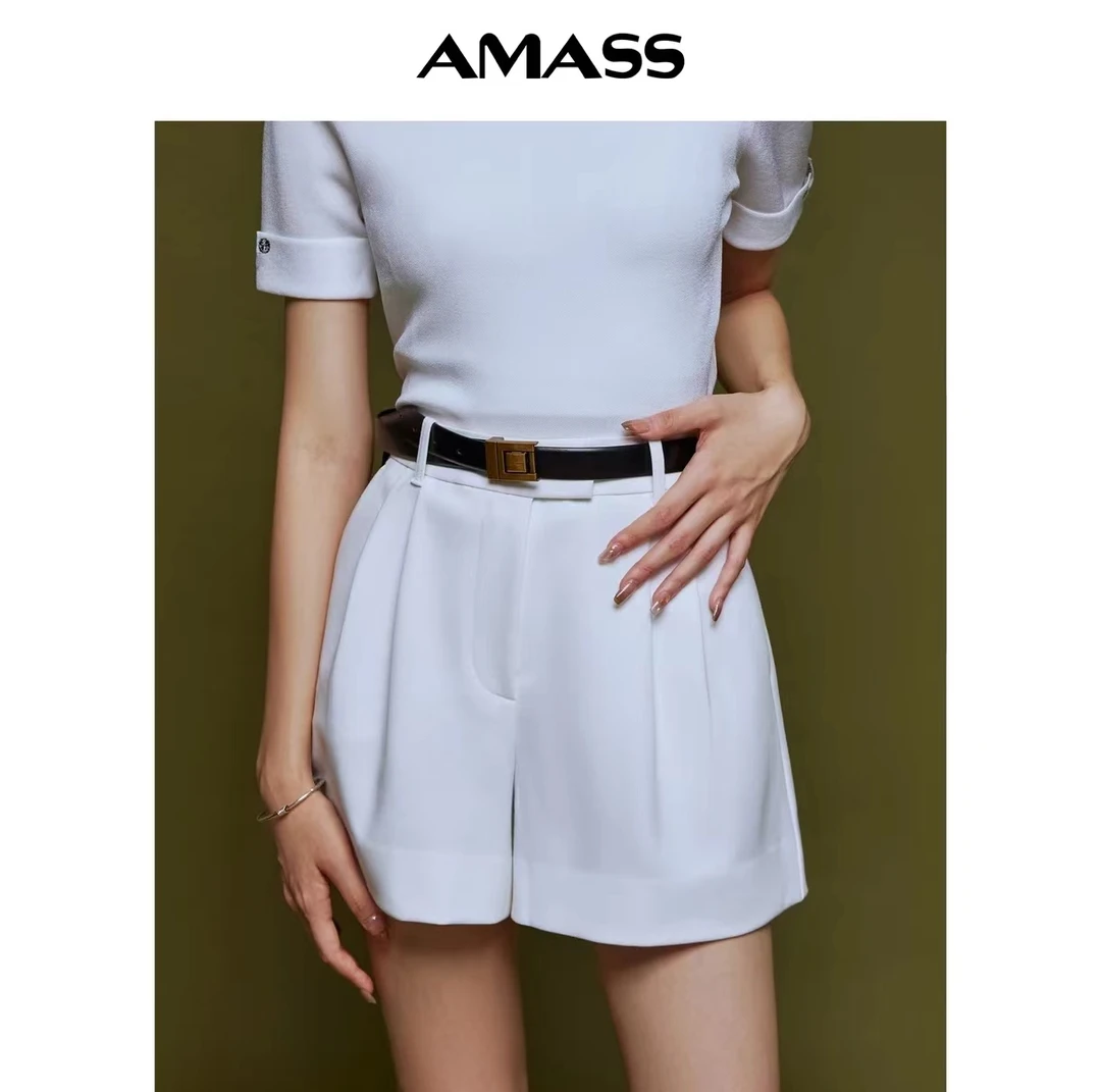 AMASS/阿玛施新款中高腰经典简约百搭款短裤5100511