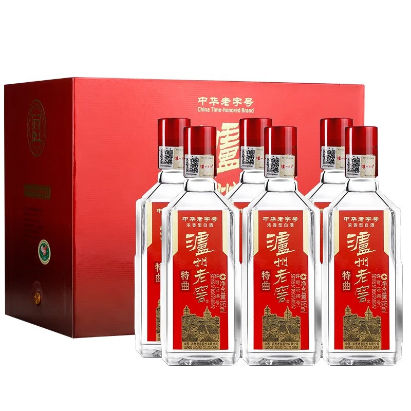 泸州老窖【中华老字号】特曲小酒 浓香型白酒【Z】6瓶装52度165ml