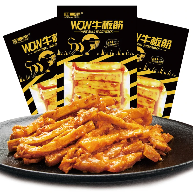 桂青源WOW牛板筋香辣味25g到手10袋厚切条条入味解馋零食过瘾劲道