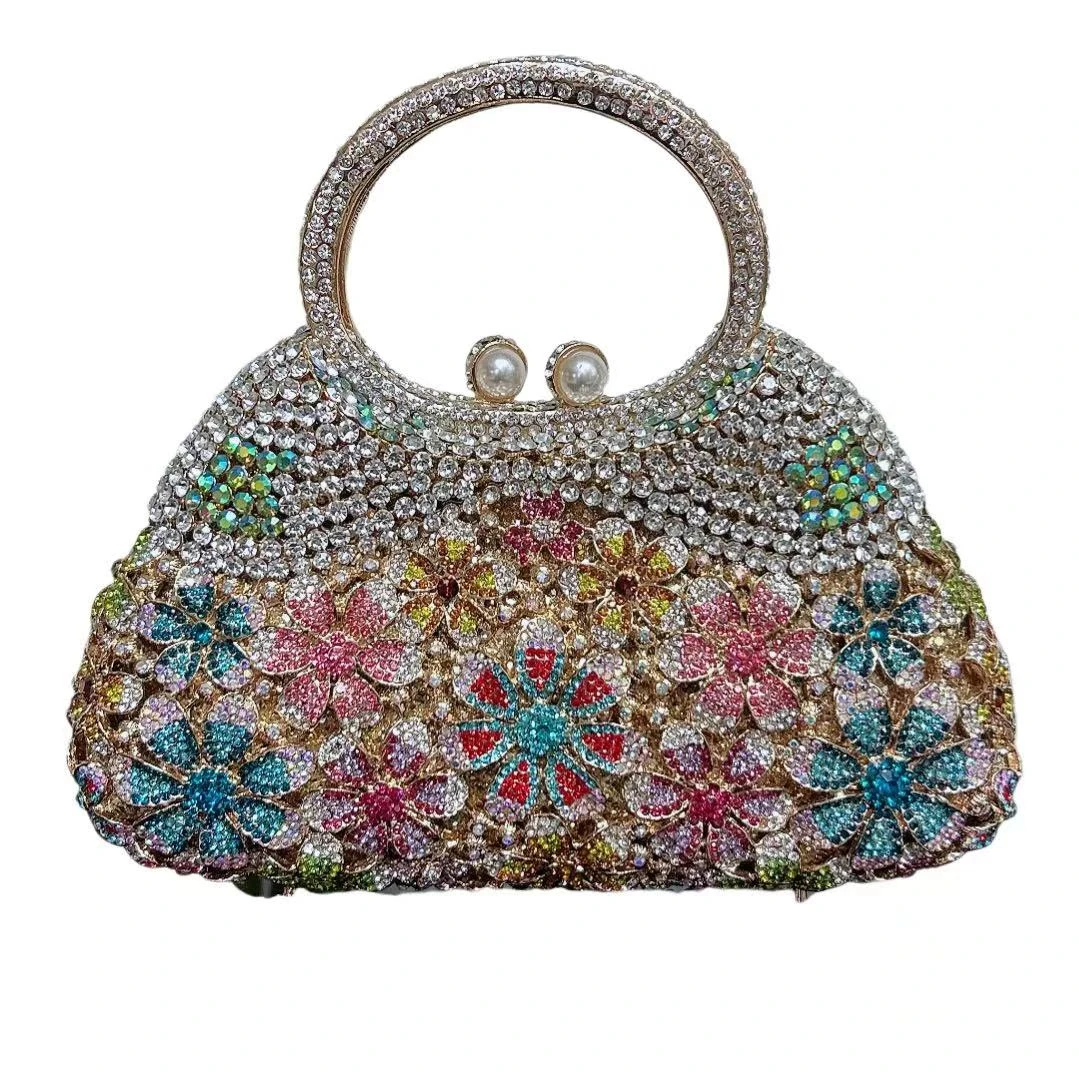 高定重工纯手工镶钻女包名媛包新娘包旗袍礼服包包气质高档晚宴包