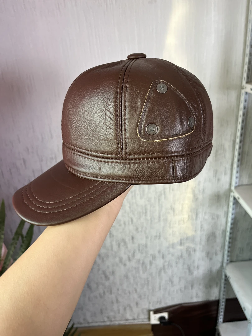 男士牛皮棒球帽鸭舌帽