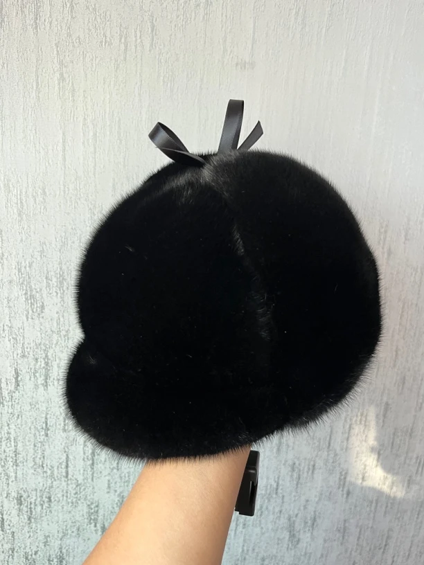 新款男士整皮水貂毛帽子雷锋帽新四军款