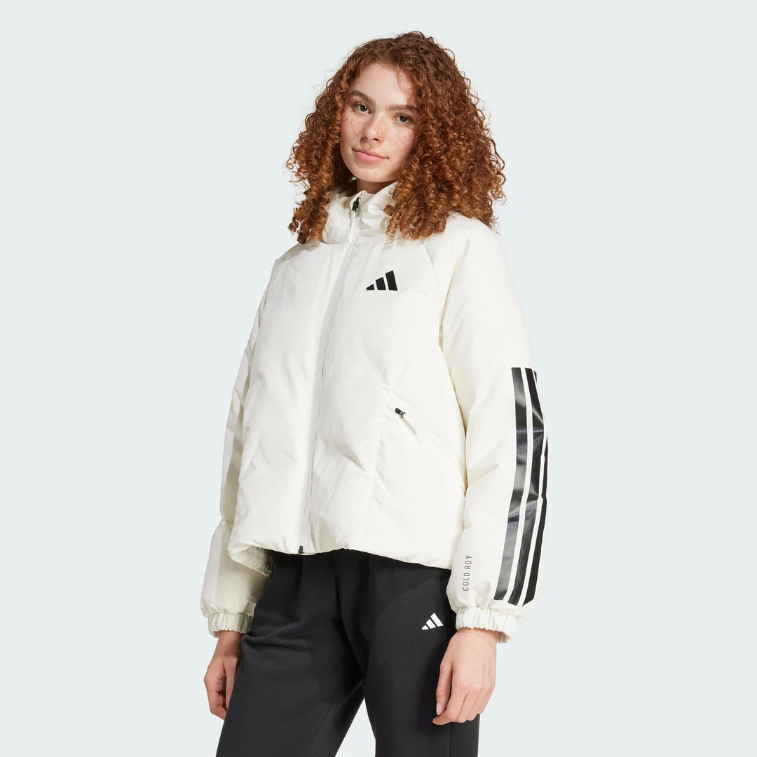 adidas/阿迪达斯科技拒水防风温暖保暖600蓬连帽面包羽绒服JG3865
