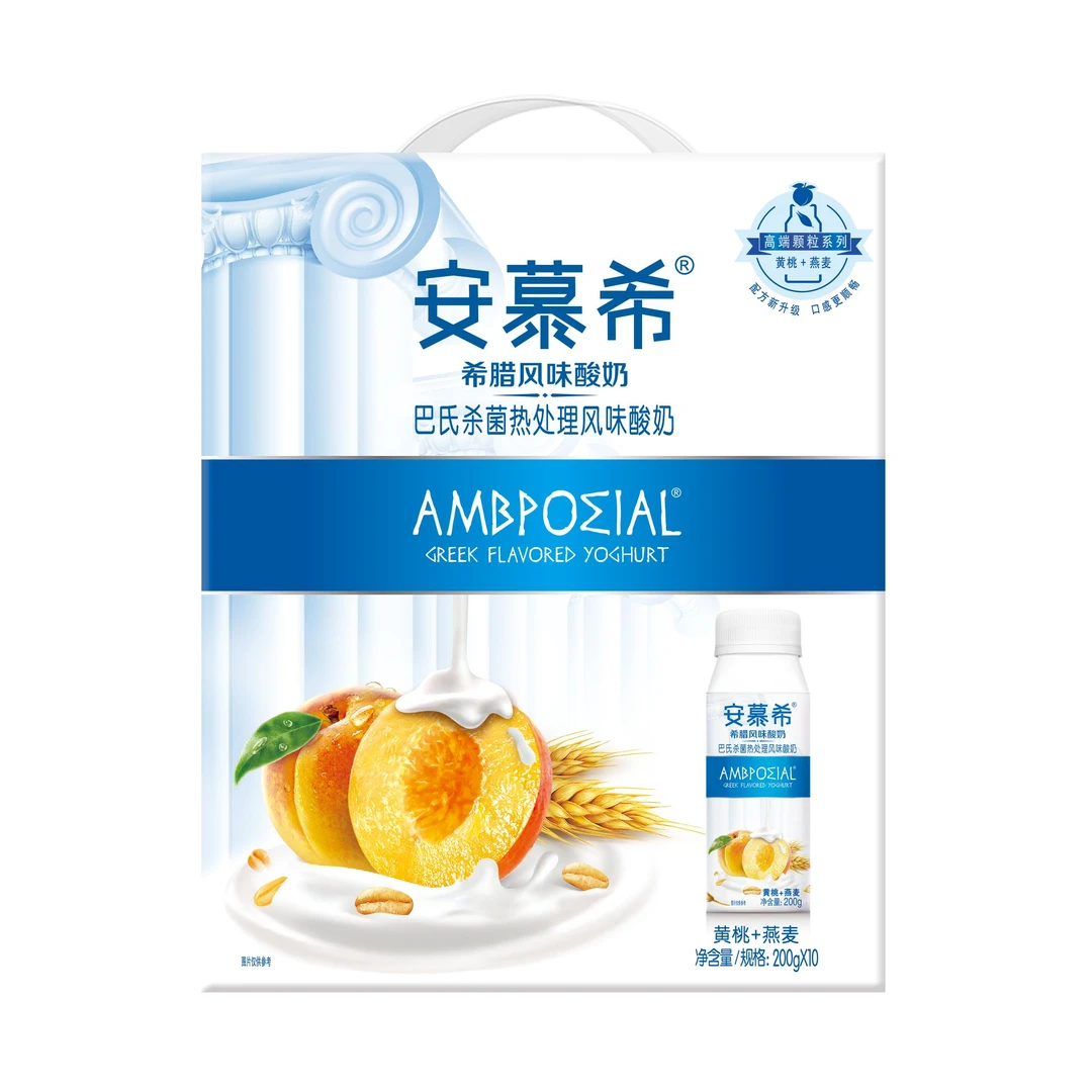 2月产伊利安慕希黄桃燕麦200g*10瓶超市同款