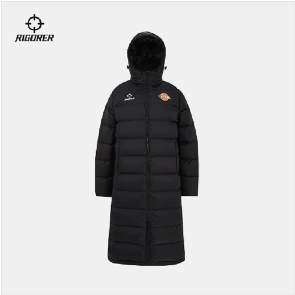 准者长款羽绒服户外运动保暖冬季加厚长袖带帽子白鸭绒大衣防寒服