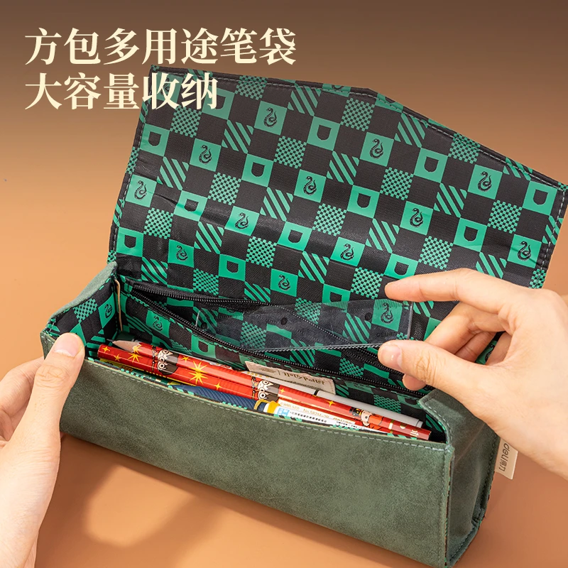 【哈利波特系列】得力笔袋大方包式大容量学生文具袋中学生用 66808