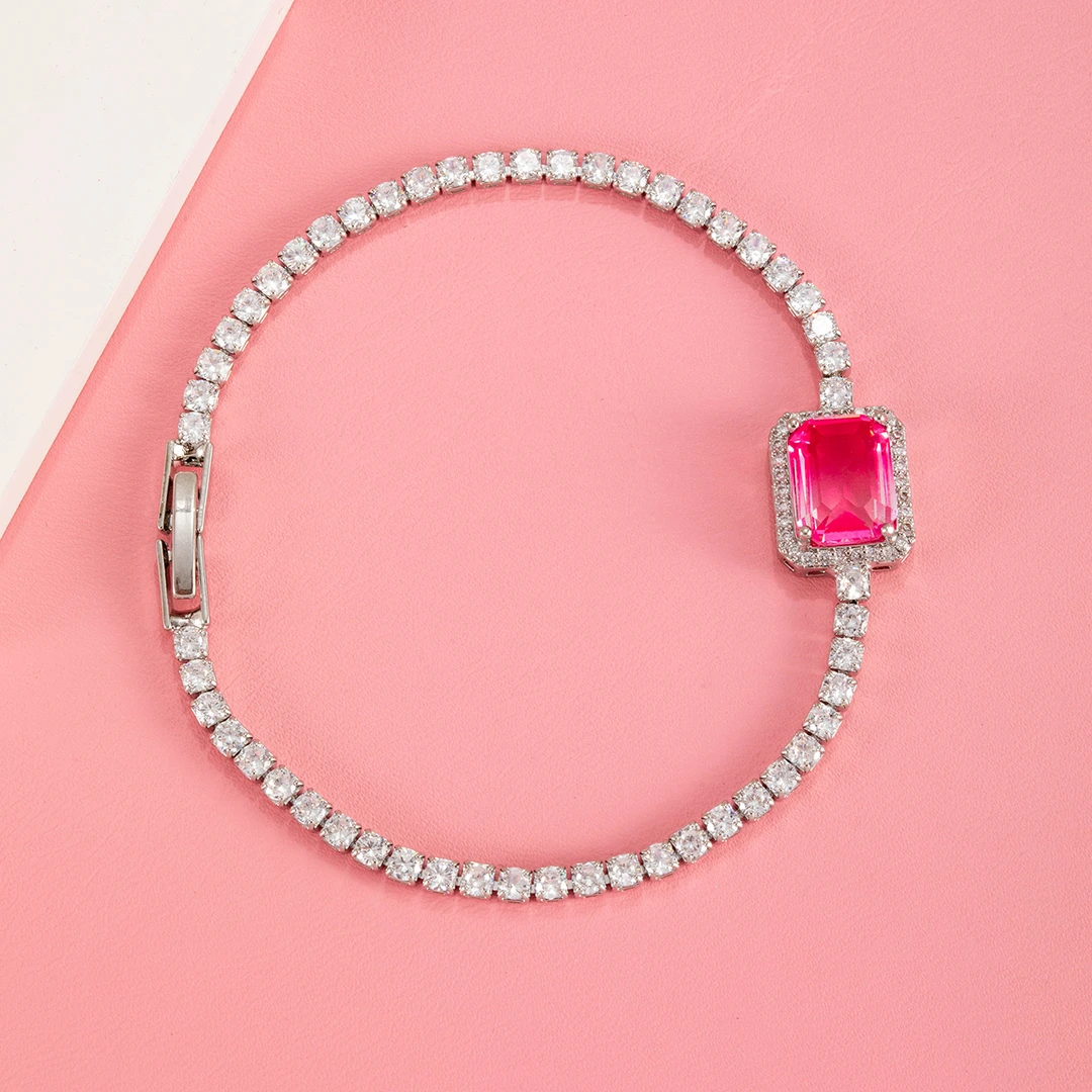 铜合金合成锆石手链 061轻奢小众欧美手链