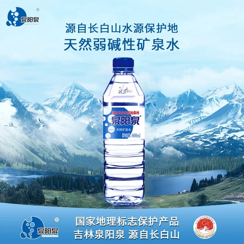 泉阳泉 长白山天然矿泉水生态饮用水600ml*12瓶（新人尝鲜装）