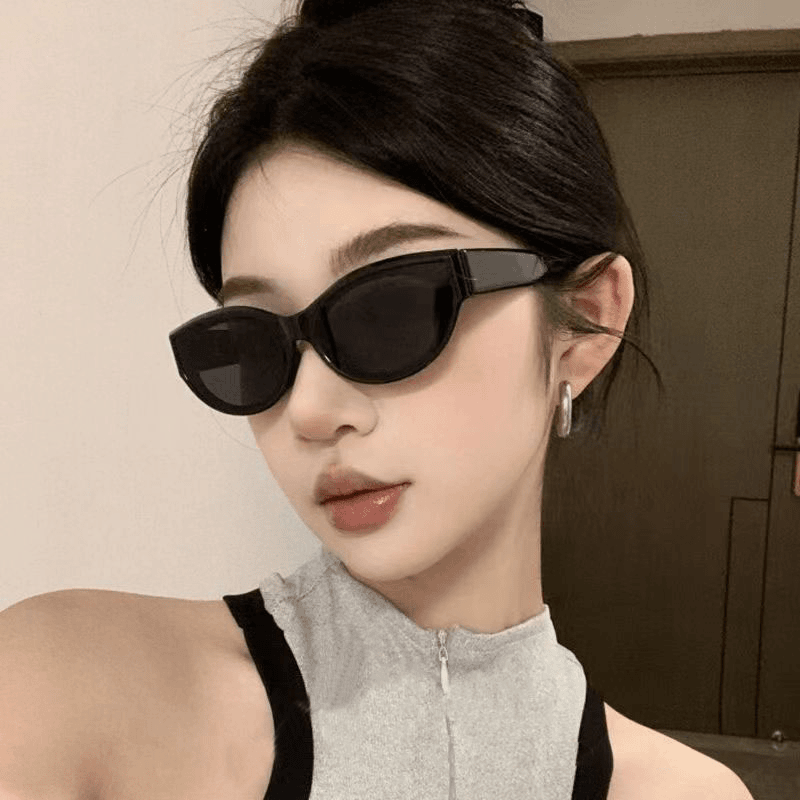 猫眼墨镜简约高级质感方圆脸显瘦气质欧美街拍遮阳gm太阳镜网红