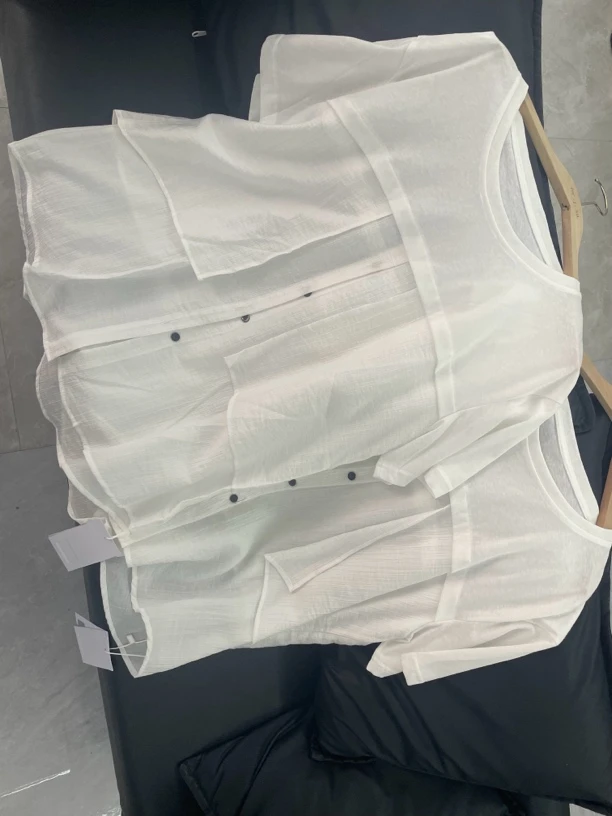 现货大版夏季上衣ol休闲百搭清货：no退换可穿150斤女款白色圆领