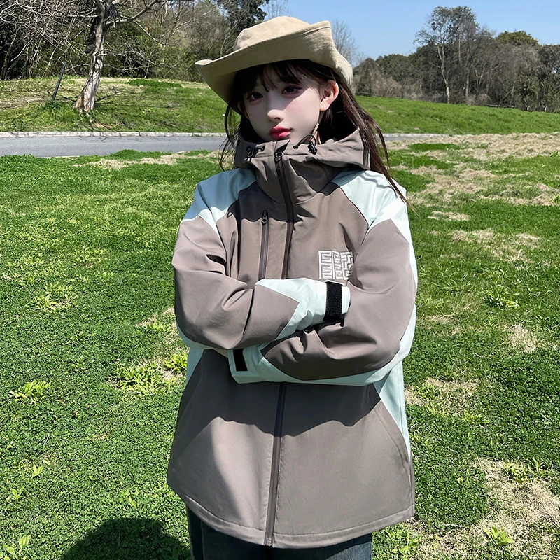 【三防】UHMU拼色冲锋衣女三合一徒步进藏外套男防风防水登山服潮