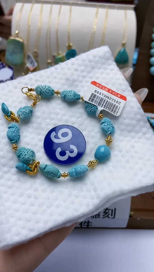 【闪购商品】绿松石手链银S925镶嵌93