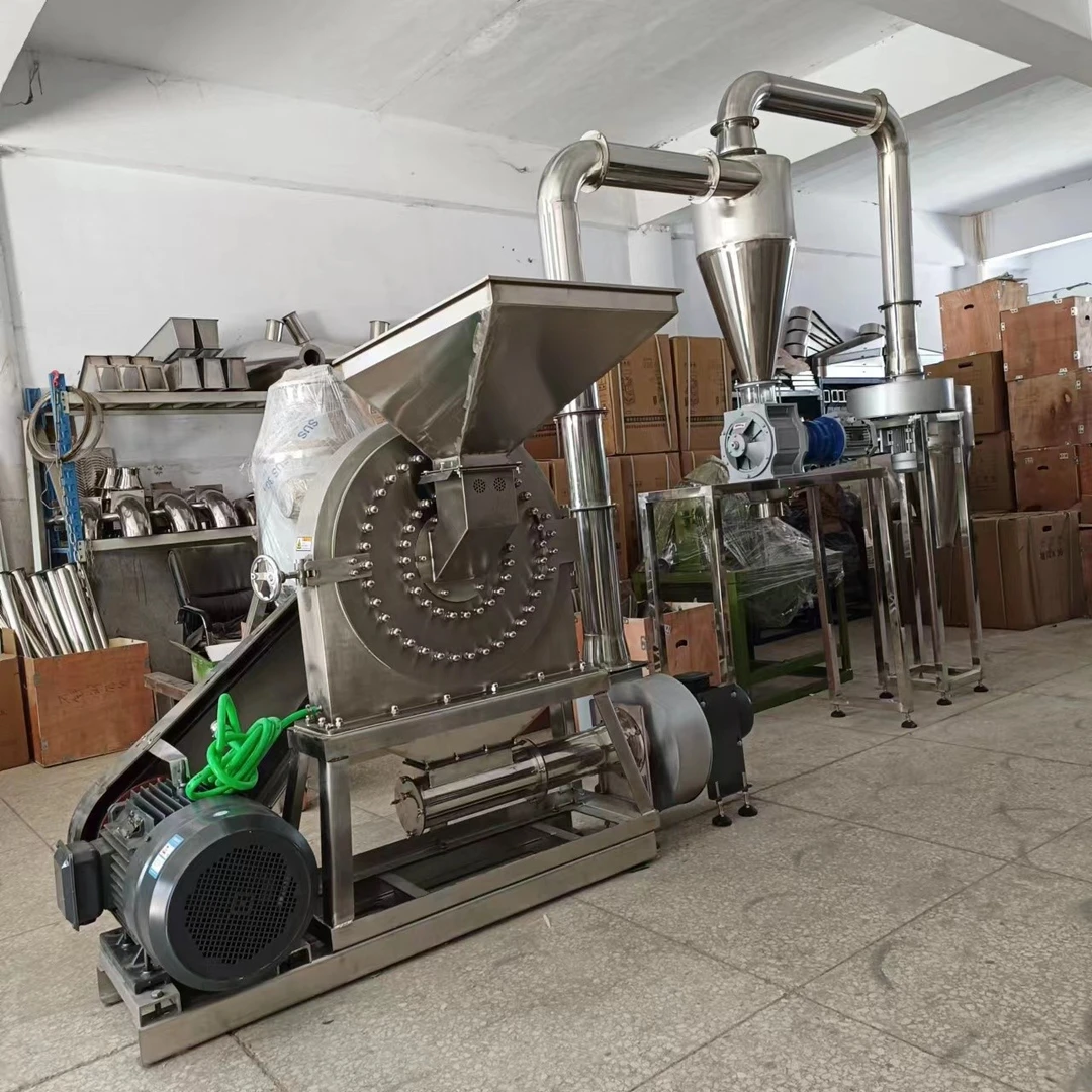 大型不锈钢自吸水冷齿盘粉碎机800型304不锈钢脉冲除尘超细磨粉机