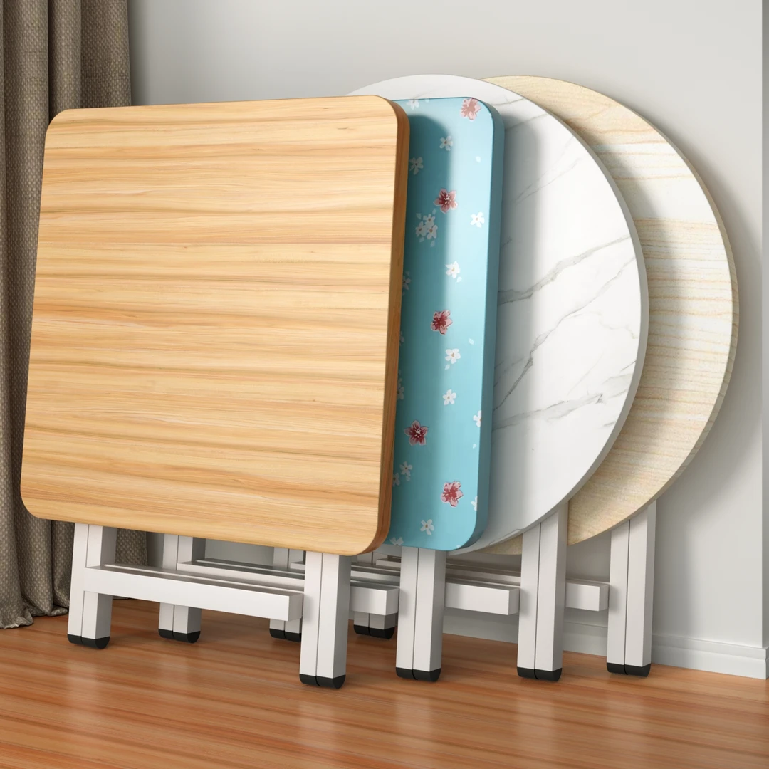 小桌子可折叠桌吃饭桌出租简易圆桌出租屋吃饭桌子出租房家用餐桌