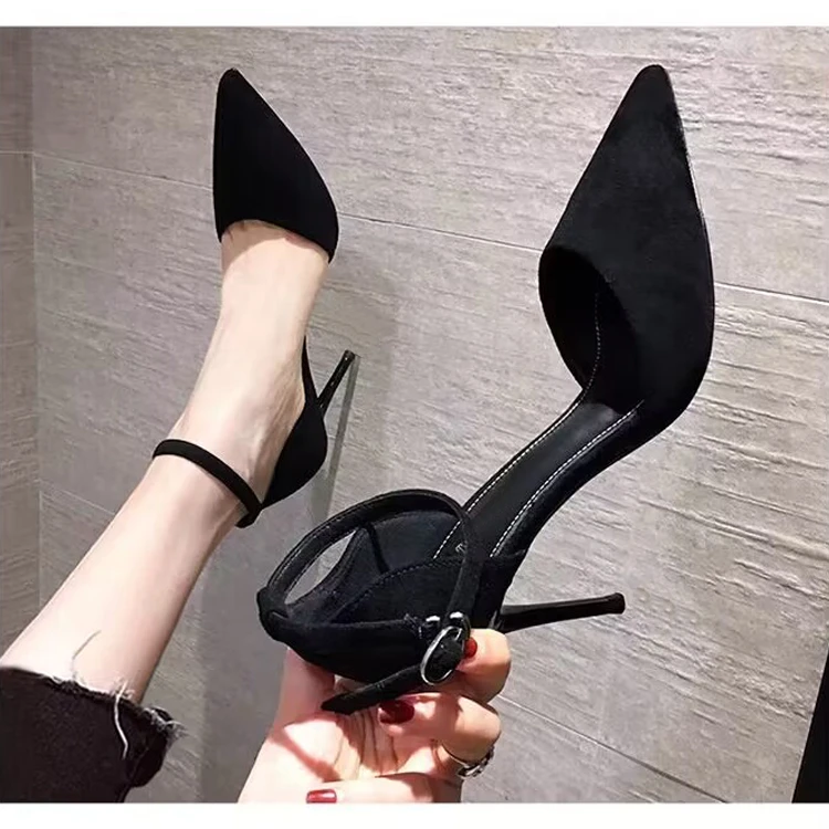 高跟鞋设计感小众气质2025年新款法式尖头细跟气质配裙子单鞋女夏