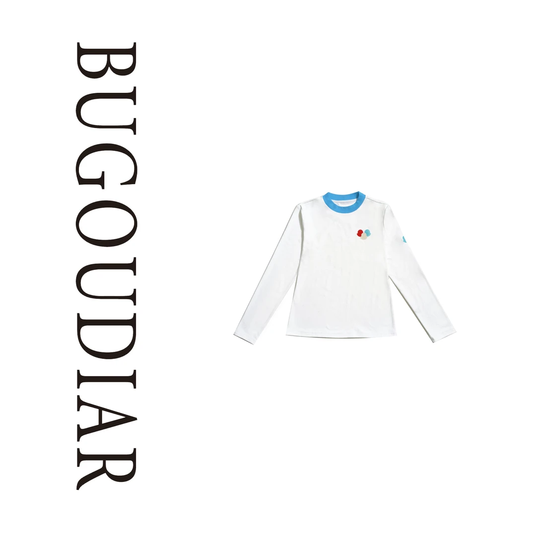 百搭简约时尚圆领长袖德绒T恤BU193