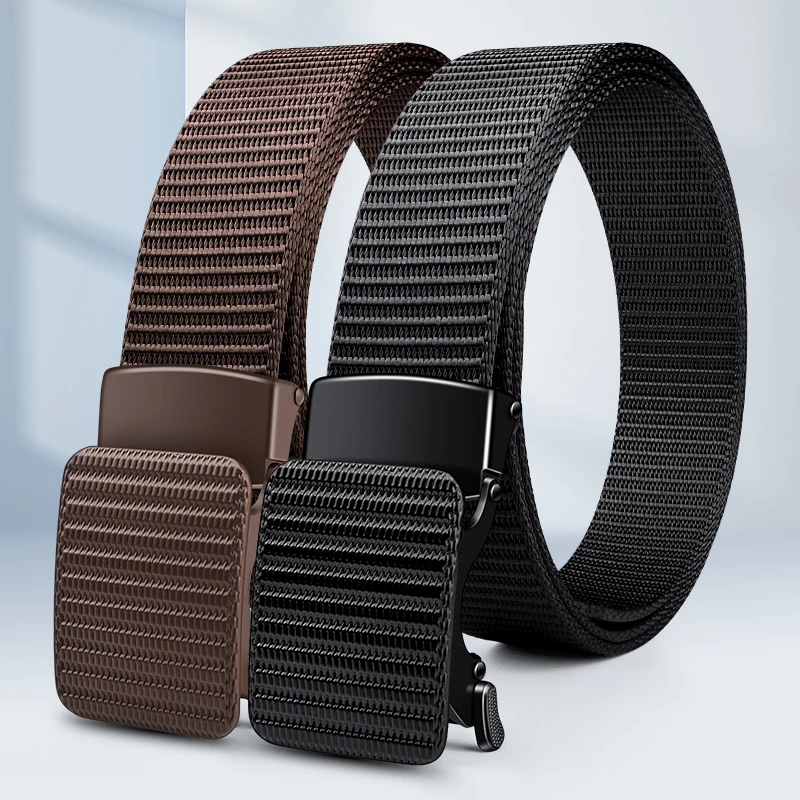 军训必备腰带男款合金自动扣百搭皮带帅气耐用裤腰带男士时尚腰链