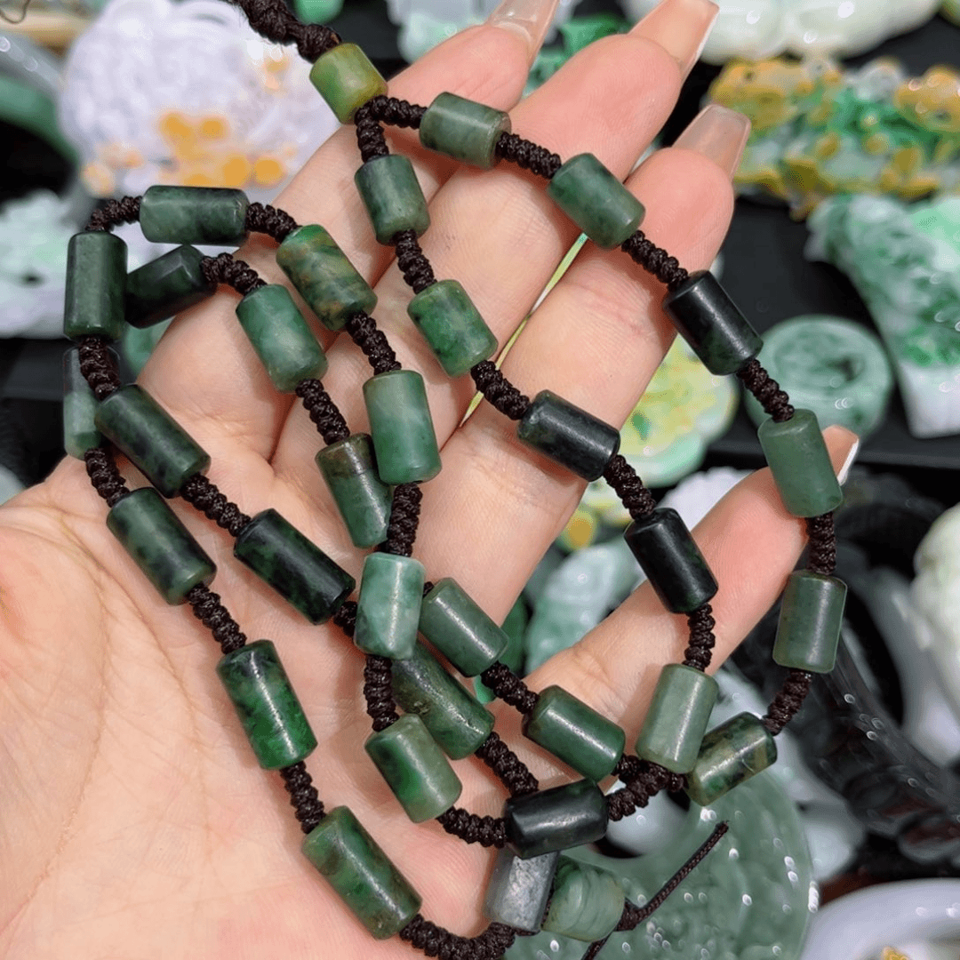 翡翠手链未镶嵌待编织